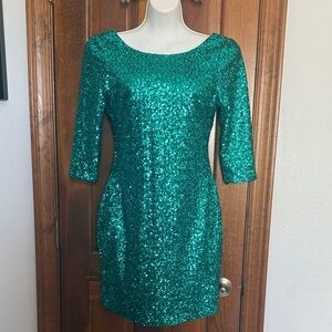 Dollcake Glittering Green Mini Dress